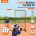 VEVOR Sigurnosni zaslon za baseball, 2130 x 1060 x 2130 mm, zeleni