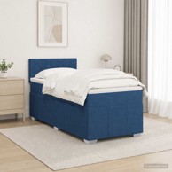 Boxspring krevet s madracem 100 x 200 cm tkanina, plavi