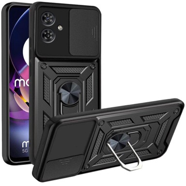 Oklopna futrola za Motorola Moto G54 5G, CamShield Slide, crna