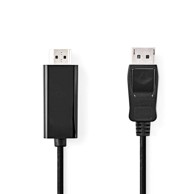 NEDIS DisplayPort na HDMI kabel, 1 m, crna