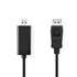 NEDIS DisplayPort na HDMI kabel, 1 m, crna