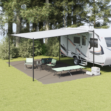 Cerada za šator svjetlosiva poliester 400 x 700 cm