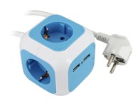 COMMEL Prenosiva utičnica kocka 1,4m 4+2xUSB