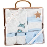 INTERBABY baby set Padobranac 5/1, plavi  