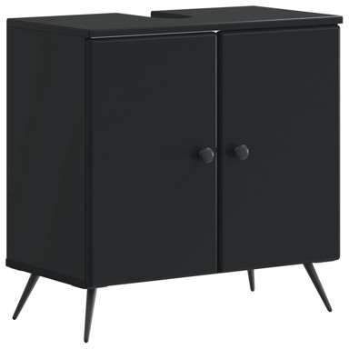 BREDA Kupaonski ormarić za sudoper 59,5 x 31,5 x 59 cm, crni