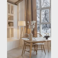 NOVA LUCE Le roy stajaća lampa e27 /ip20/drvo & bijela nl9050165