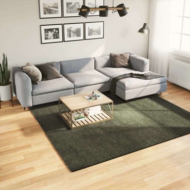 Tepih HUARTE kratkih vlakana, zeleni, 240x240 cm