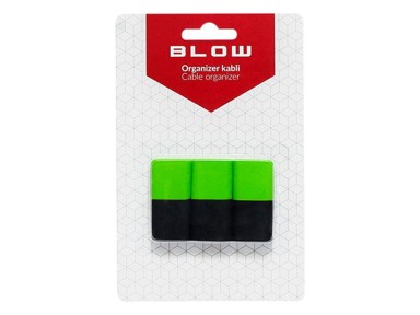 BLOW Organizator kabela namotač 6 kom, zeleno-crni
