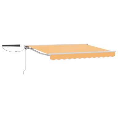 Električna uvlačiva tenda 2,5 x 2 m poliester s PU premazom i čelik obložen prahom i aluminij, bijela