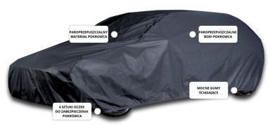 Cerada za kombi, L2, 480-505 cm, klasična, crna