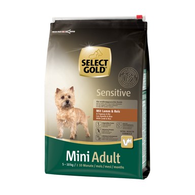 SELECT GOLD Suha hrana za pse Sensitive Adult Mini janjetina i riža 4 kg