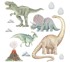 PASTELOWE Zidne naljepnice Dinosauri 1