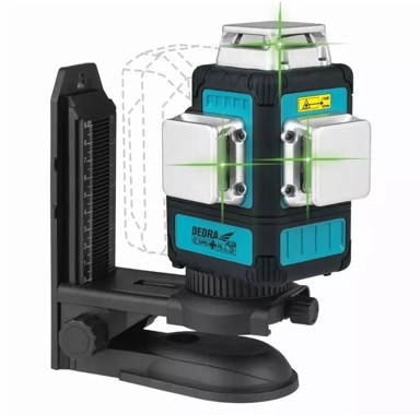 DEDRA SAS+All Pro 18V akumulatorski 3D 12-linijski zeleni građevinski laser nivelir Osram