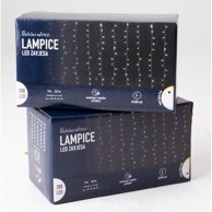 Božićne lampice, 200 LED, zavjesa 2×2 m, hladna bijela