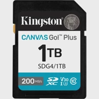 KINGSTON Memorijska kartica SDXC Canvas Go Plus, 1TB, crna, UHS-I, U3, Class 10, V30