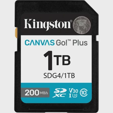 KINGSTON Memorijska kartica SDXC Canvas Go Plus, 1TB, crna, UHS-I, U3, Class 10, V30