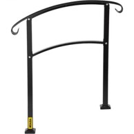 VEVOR Ručka za stepenice za 3 koraka, prijelazna, 52,5 x 63,5 x 97 cm, crna