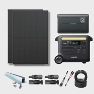 ANKER Solarni set za vikendice 5.2kWh, F2600 + dodatna baterija + 2×440W (880W)