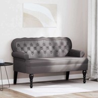 Chesterfield klupa 119,5×64,5×75 cm umjetna koža, siva