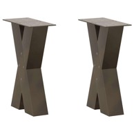Noge za klub stolić u obliku slova x, 2 kom, 38 x (42-43) cm, prirodna