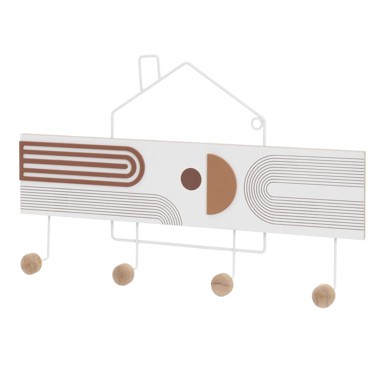 CASA SELECCIÓN Bijela zidna vješalica Arch