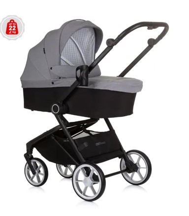 CHIPOLINO Dječja kolica Linea 3u1 - Ash siva