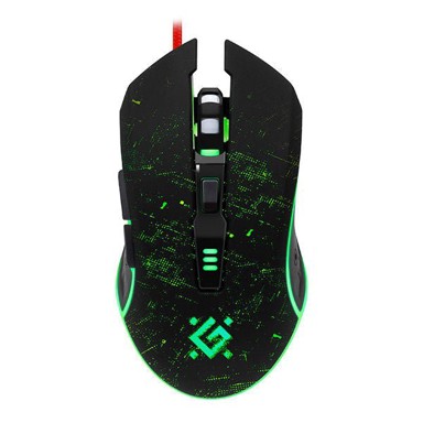 DEFENDER Miš Draglen GM-907, žični, RGB, 7200 DPI, crni