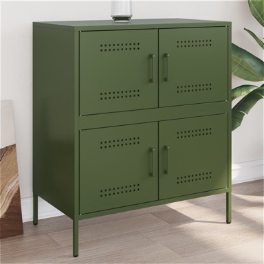 Komoda maslinastozeleni 68 x 39 x 79 cm čelična