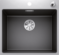 BLANCO Sudoper Subline 500-IF/A SteelFrame InFino, Silgranit, podizač plemeniti čelik brušeni, nježno bijela