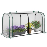 NORTHIX Mini staklenik, 118x55x60 cm, PE pokrov i rolo vrata