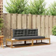 Vanjski set sofa s jastukom, 2 kom, prirodna i antracit