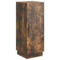 Krevet, 33 x 34,5 x 87 cm, konstruirano drvo, dimljeni hrast