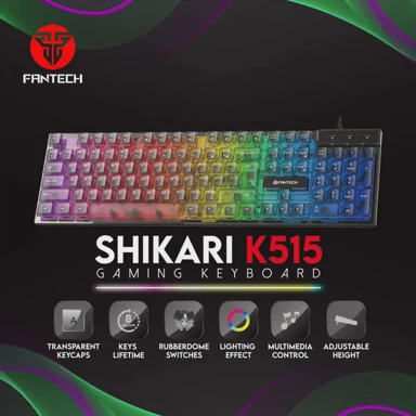 FANTECH Žična gaming tipkovnica Shikari K515, crna