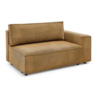 BOBOCHIC PARIS Senf žuta modularna sjedeća garnitura od samta (s desnim kutom) Nihad modular, 163x95x88 cm