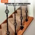 VEVOR Baluster nogice, 50 x 35 x 325 mm, crne