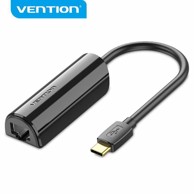 VENTION Adapter USB-C na Ethernet, 100 Mb/s, 0.15 m, crni