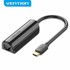 VENTION Adapter USB-C na Ethernet, 100 Mb/s, 0.15 m, crni