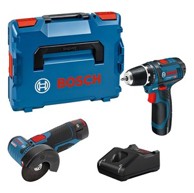 BOSCH Professional Set bušilica GSR 12V-15 + kutna bušilica GWS 12V-76