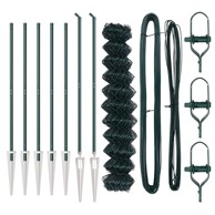 Ograda od lanaca s 7 iglama 1x10 m galvanizirani čelik,siva