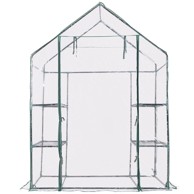NORTHIX Staklenik s policama, 143x73x195 cm, PVC pokrov i čelični okvir