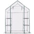 NORTHIX Staklenik s policama, 143x73x195 cm, PVC pokrov i čelični okvir