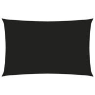 Jedro protiv sunca od tkanine Oxford pravokutno 3 x 6 m crno