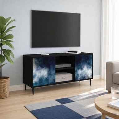 TV ormarić Raalte 102 x 33 x 51 cm od konstruiranog drva, crni hrast