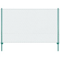 Ograda od žičane mreže sa stupovima čelična 25 x 1,5 m zelena