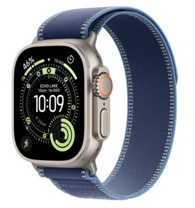 APPLE Watch Ultra 3, GPS + Cellular, 49 mm, bež, Trail Loop remen, plava - M/L