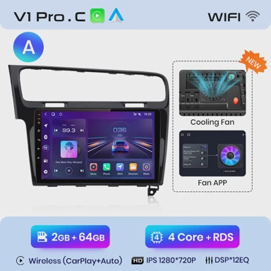 Multimedia,VW GOLF VII Golf7,2013-2017,V1 ProC,2GB,64GB