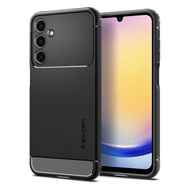 SPIGEN Rugged Armor maska za Samsung Galaxy A25 5G, crna