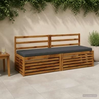 Jastučići za klupu Vught 2 kom 180 x 50 cm od poliestera, antracit melange