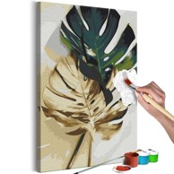 Slika za samostalno slikanje Golden Monstera 40x60