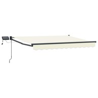 Ručna izvlačivna tenda s LED diodama, 3 x 2 m, krem